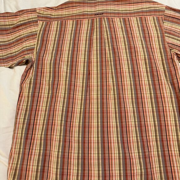 Ariat Pro Series  Button Down Shirt Mens Multicolor Size XXL Long Sleeve Plaid - Picture 9 of 11